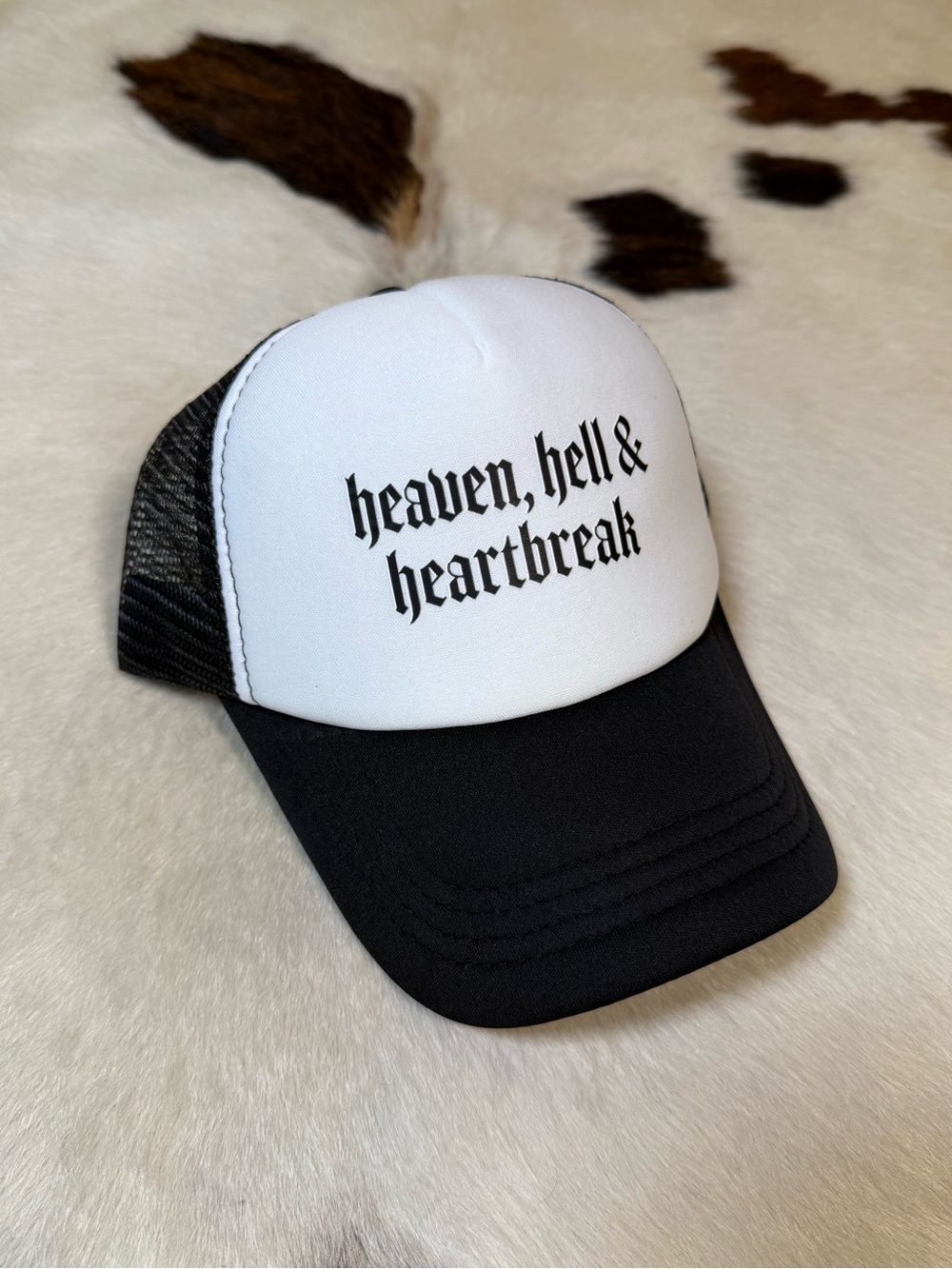 Heaven Hell & Heartbreak Gothic Trucker Hat